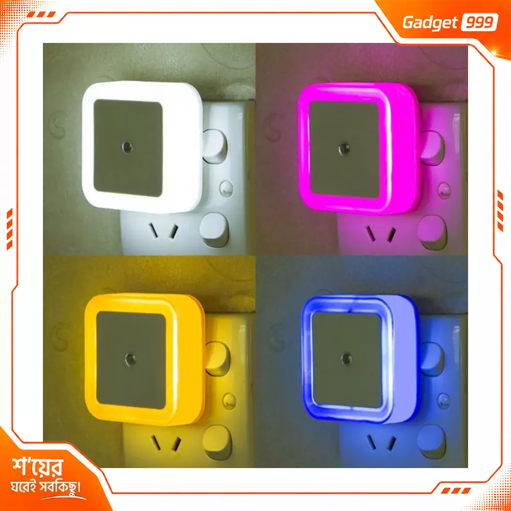 স্মার্ট অটো অন-অফ মিনি এলইডি নাইট লাইট (সেন্সর যুক্ত)