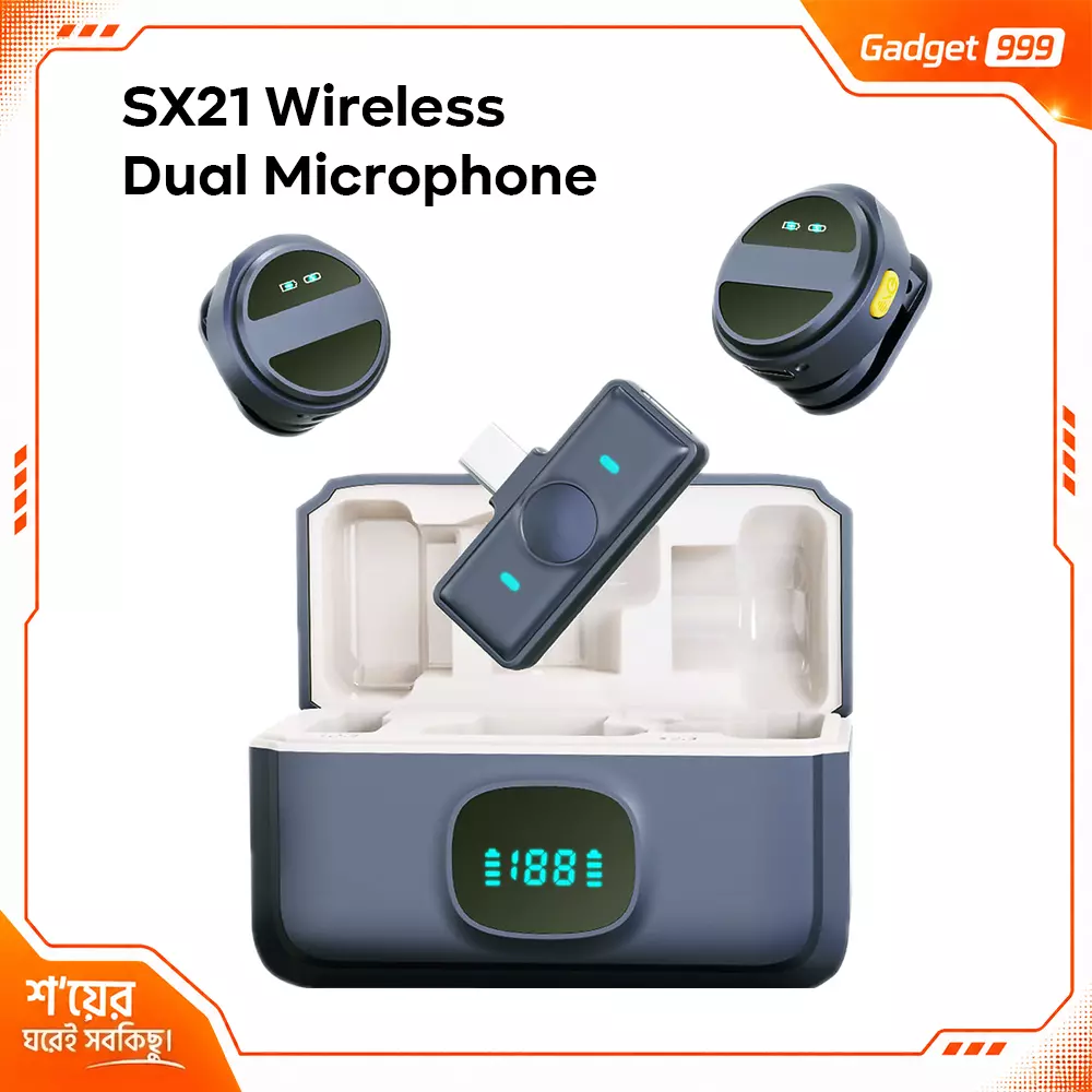 SX21 প্রফেশনাল ওয়্যারলেস ল্যাভালিয়ার মাইক্রোফোন – ক্রিস্টাল ক্লিয়ার অডিও রেকর্ডিং সলিউশন