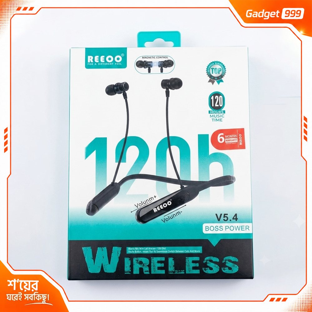 Reeoo Wireless Neckband 120 Hour