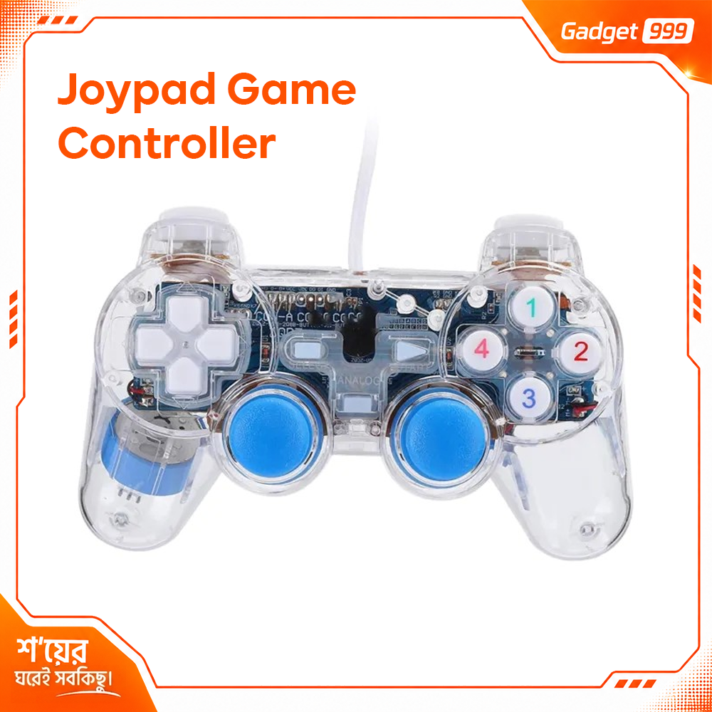 PC Mono Shock Joypad Game Controller for Windows PC – Wired USB Gamepad with Dual Analog Joysticks | পিসি মোনো শক ওয়্যার্ড ইউএসবি গেম কন্ট্রোলার