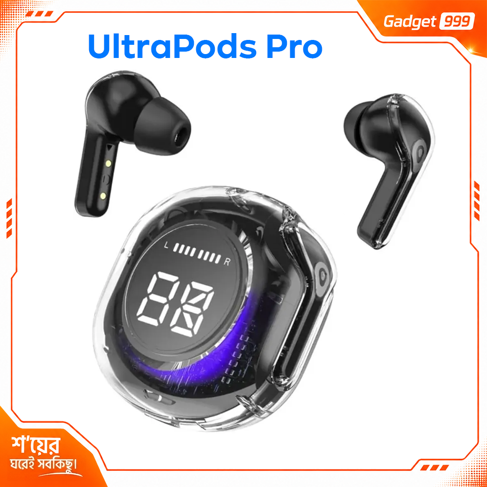 UltraPods Pro TWS ওয়্যারলেস ব্লুটুথ ইয়ারবাডস LED ডিসপ্লে