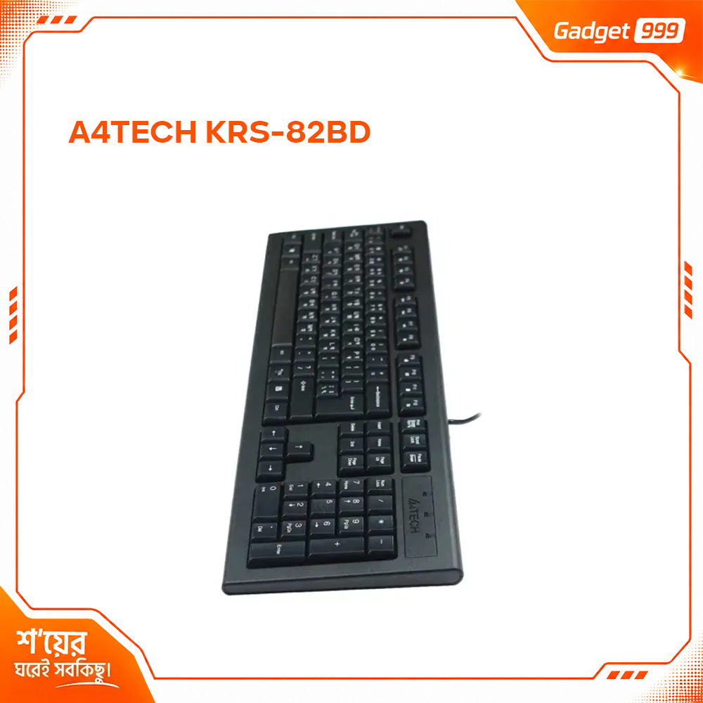 A4TECH KRS-82BD তারযুক্ত মাল্টিমিডিয়া কীবোর্ড (বাংলাসহ)