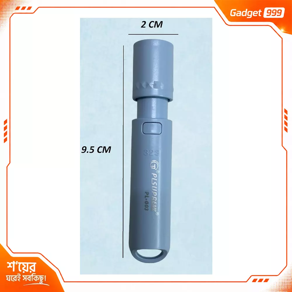 Powerful Mini LED Rechargeable Zoom Light with 3 Modes Type C Charging পকেট সাইজ 323 মডেল