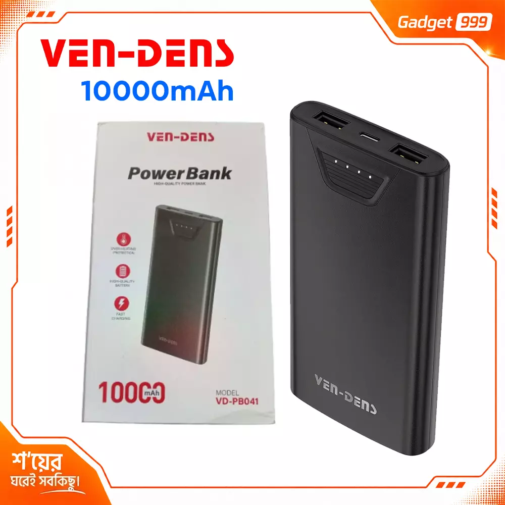 VEN-DENS VD-PB041 10000mah Power Bank 100 Percent Original