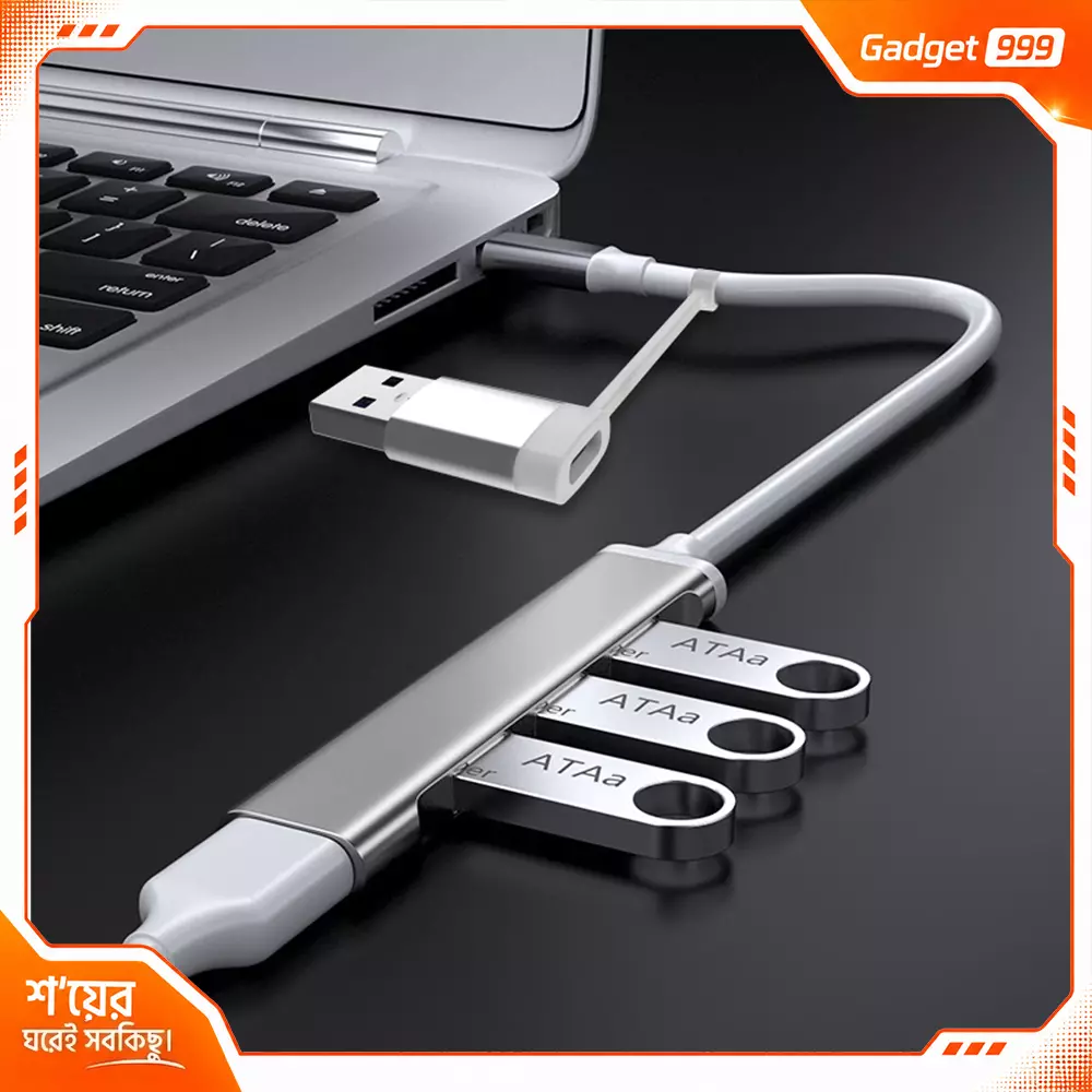 4-in-1 Dual USB Type-C USB-A Hub Multi-Function Hub for Laptop PC Accessories