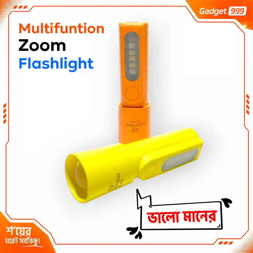 Rechargeable Mini LED Zoom Light with RGB Led Flashlights