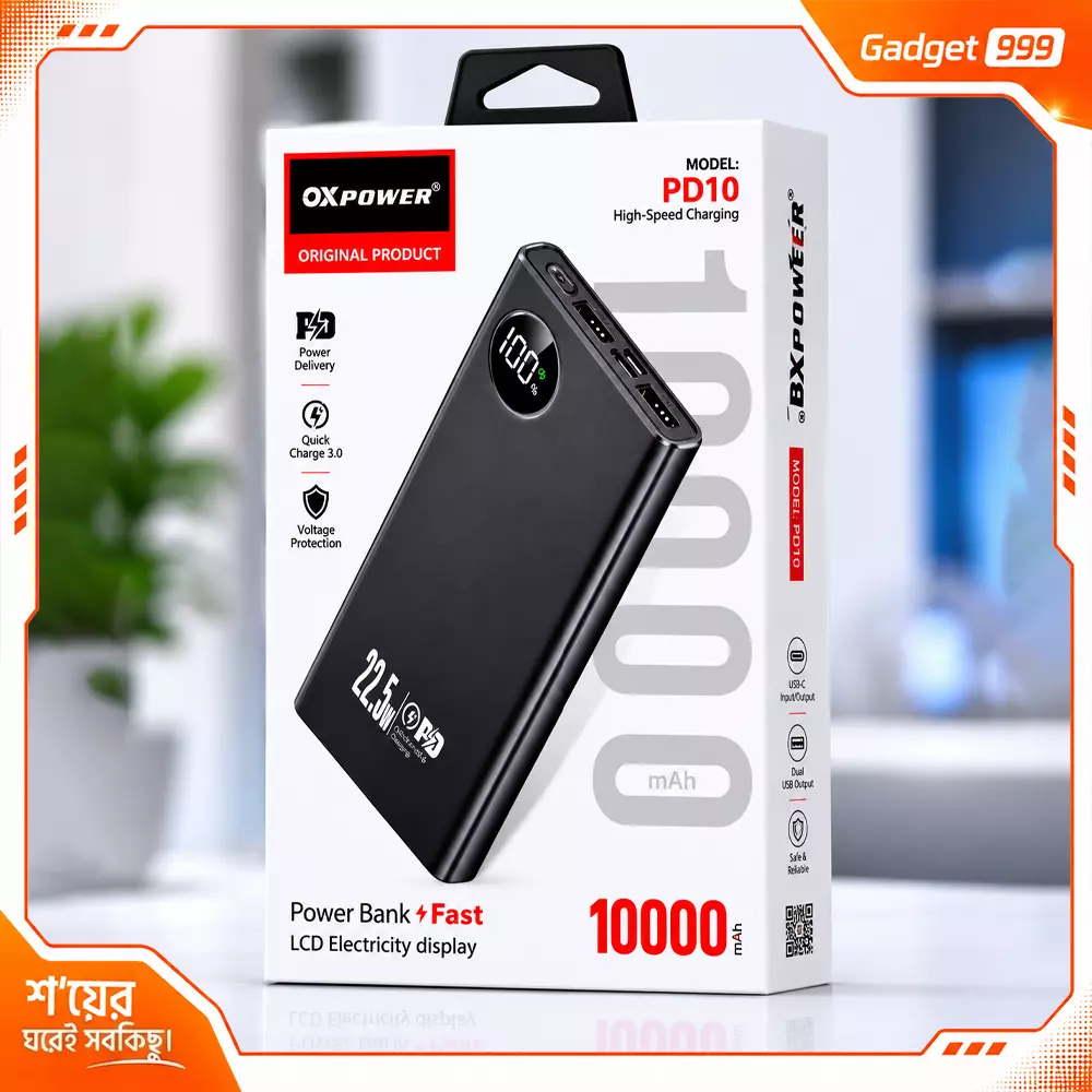 OXPOWER 22.5W 10,000 mAh PD10 Fast Charging Power Bank