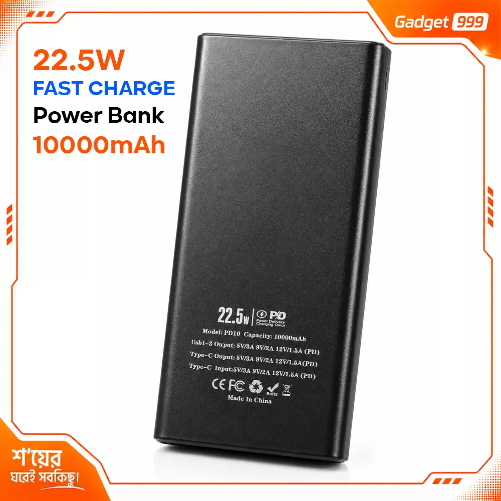 OXPOWER 22.5W 10,000 mAh PD10 Fast Charging Power Bank