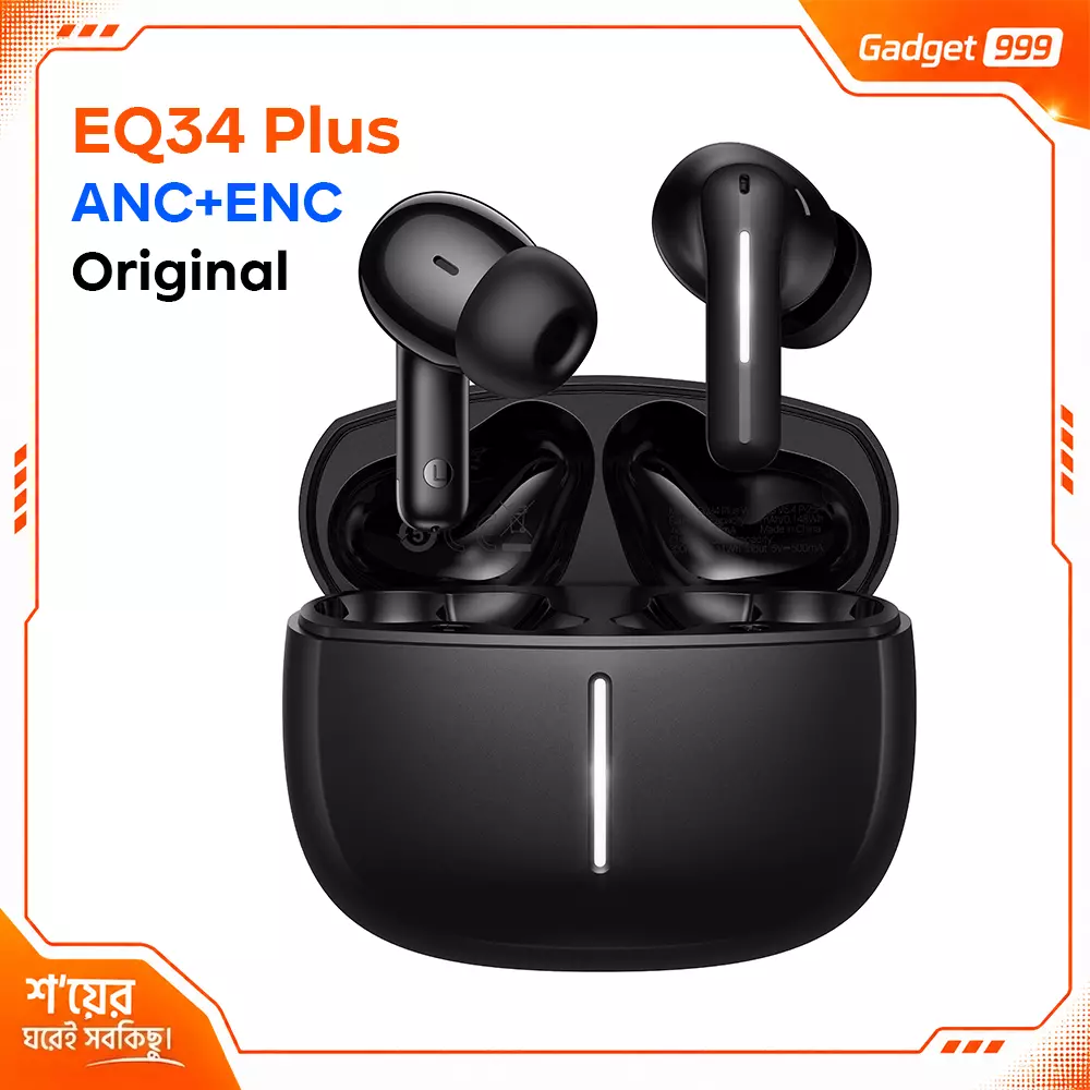 Hoco EQ34 Plus ANC+ENC TWS Earbud (App Supported) BT 5.4 7 Hour Playtime Black