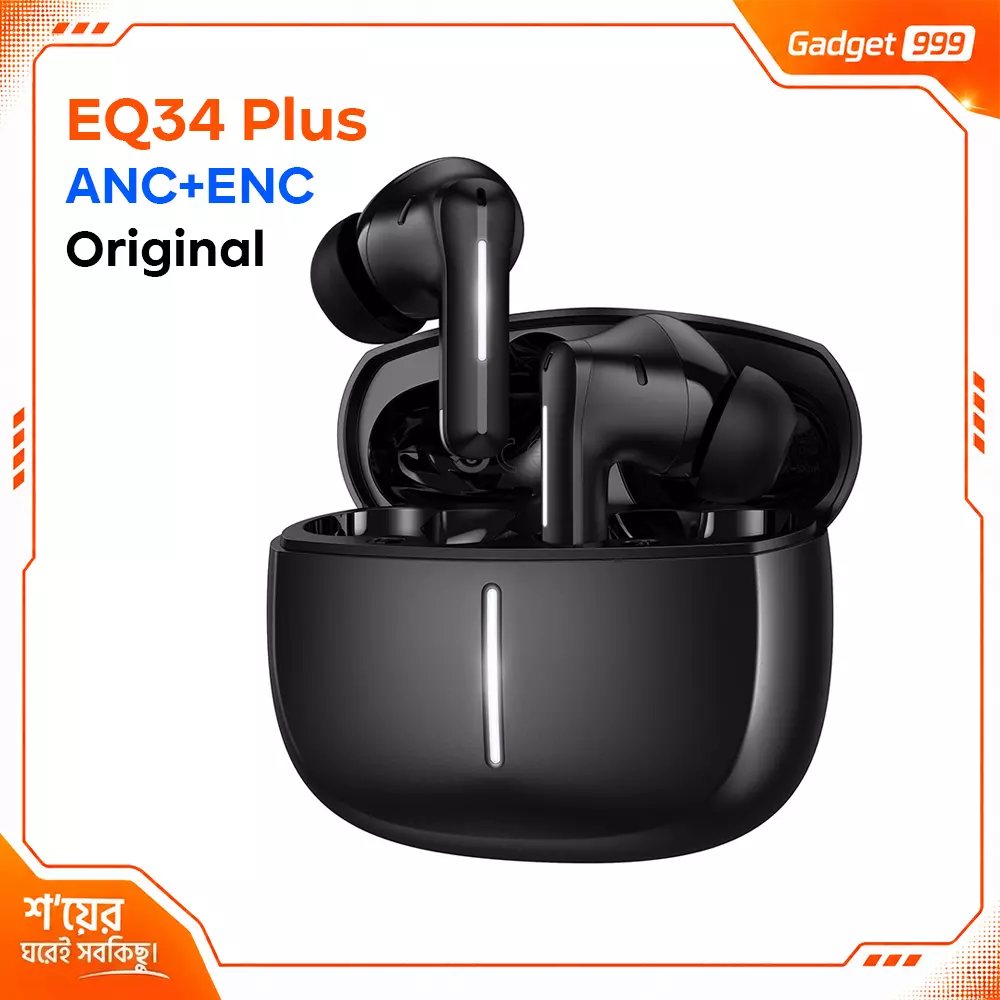 Hoco EQ34 Plus ANC+ENC TWS Earbud (App Supported) BT 5.4 7 Hour Playtime Black