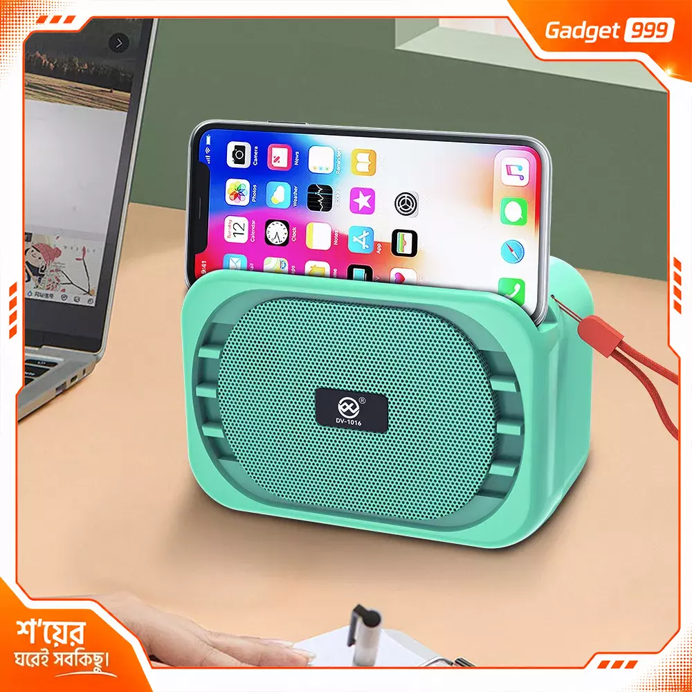 Hi-Fi Bluetooth Speaker USB Flash Drive Small Portable High Bass DV-1016 Multicolour
