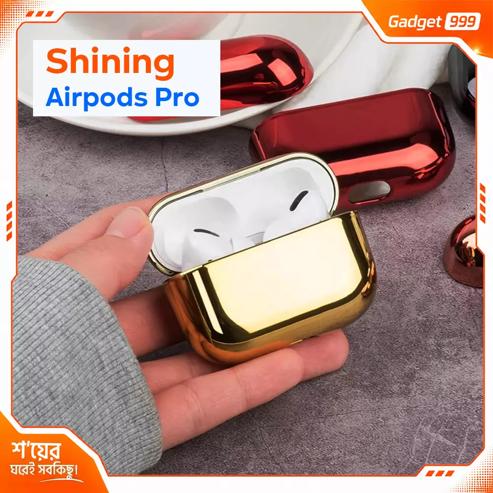 Stylish Gold, Silver, Copper, Blue Shine Airpods Pro 2nd Gen 1:1 High Quality