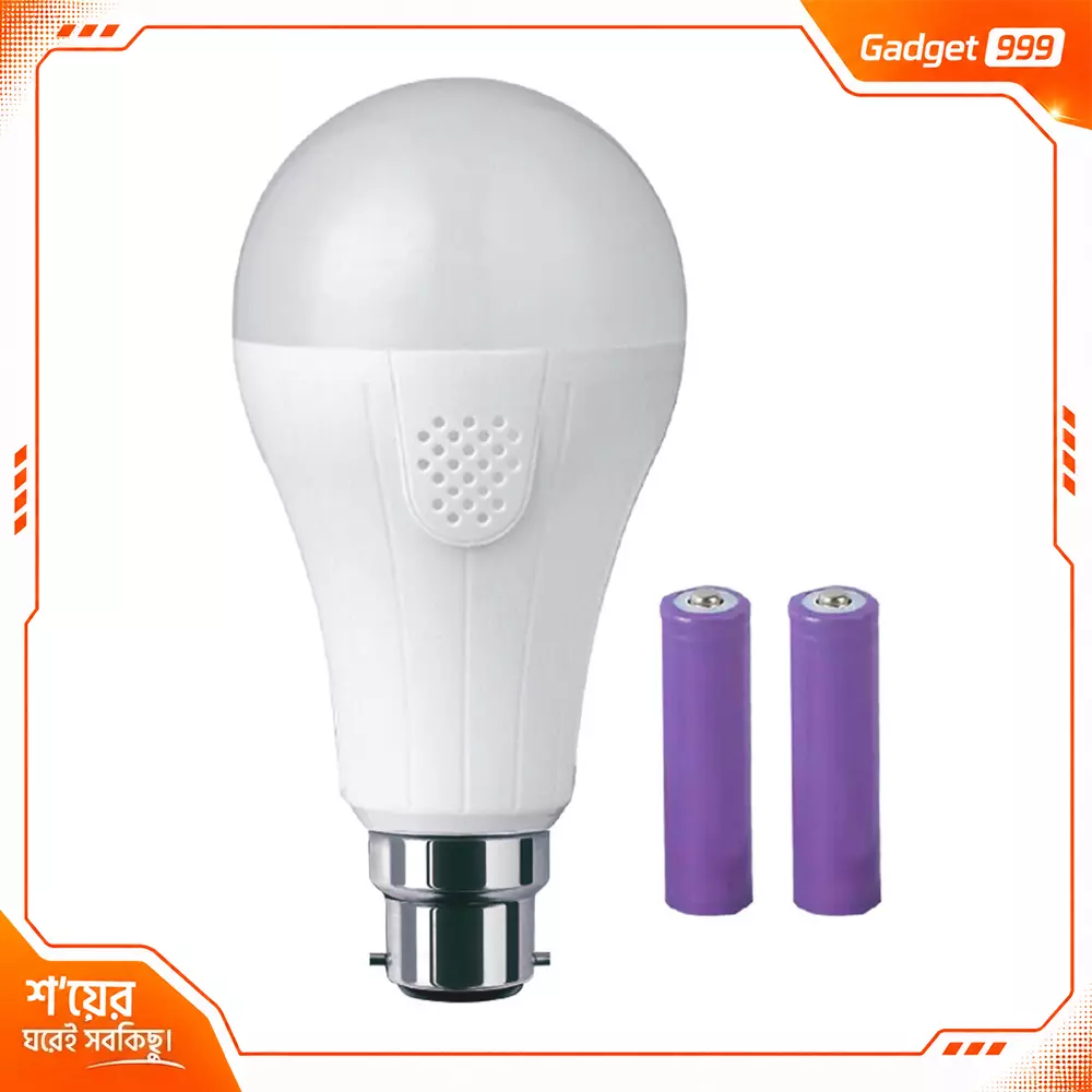ACDC LED Bulb Emergency Light 15W with Double Battery 18650 B22