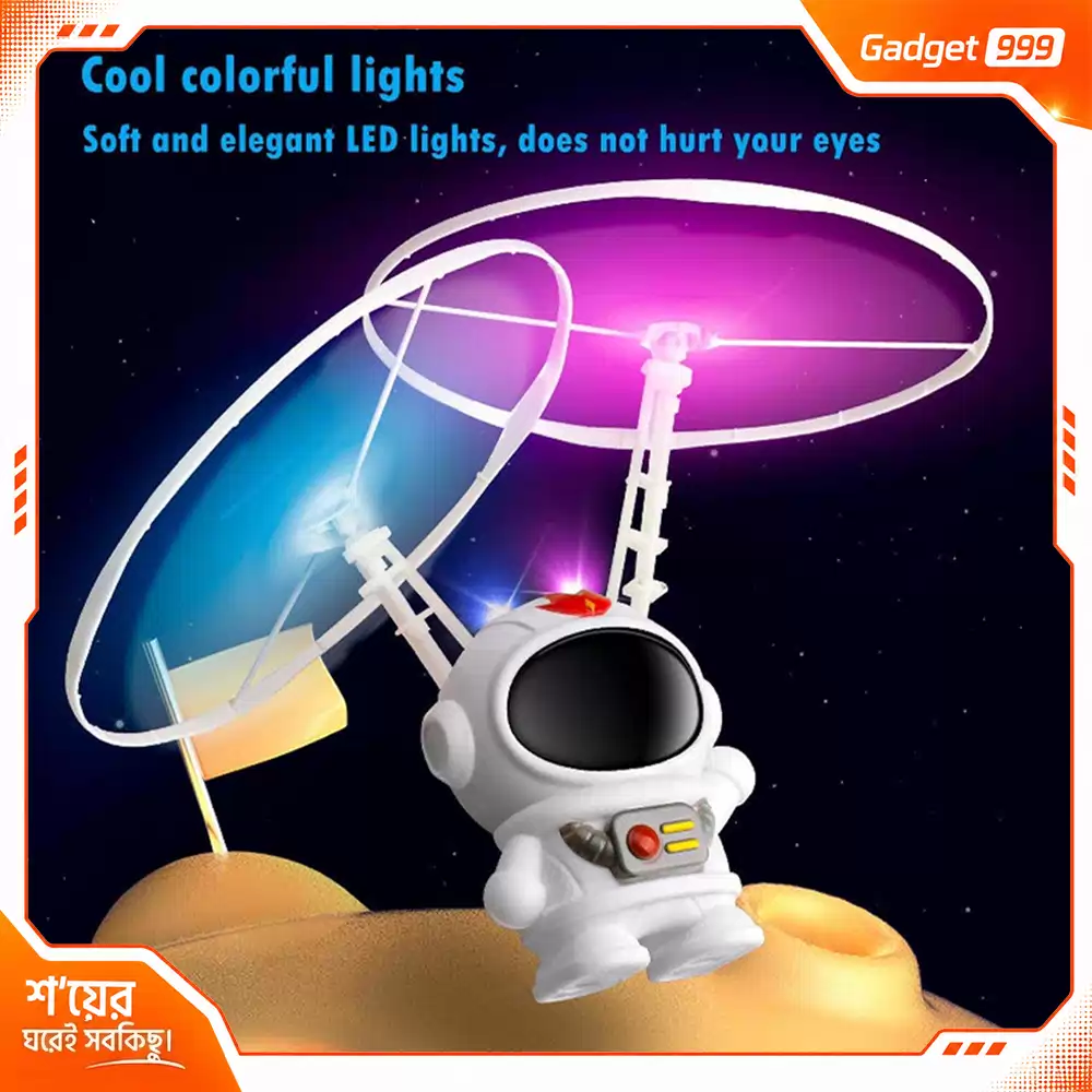 Spaceman Mini Astronaut Flying Drone Toy Sensor Controlled Robot with LED Lights